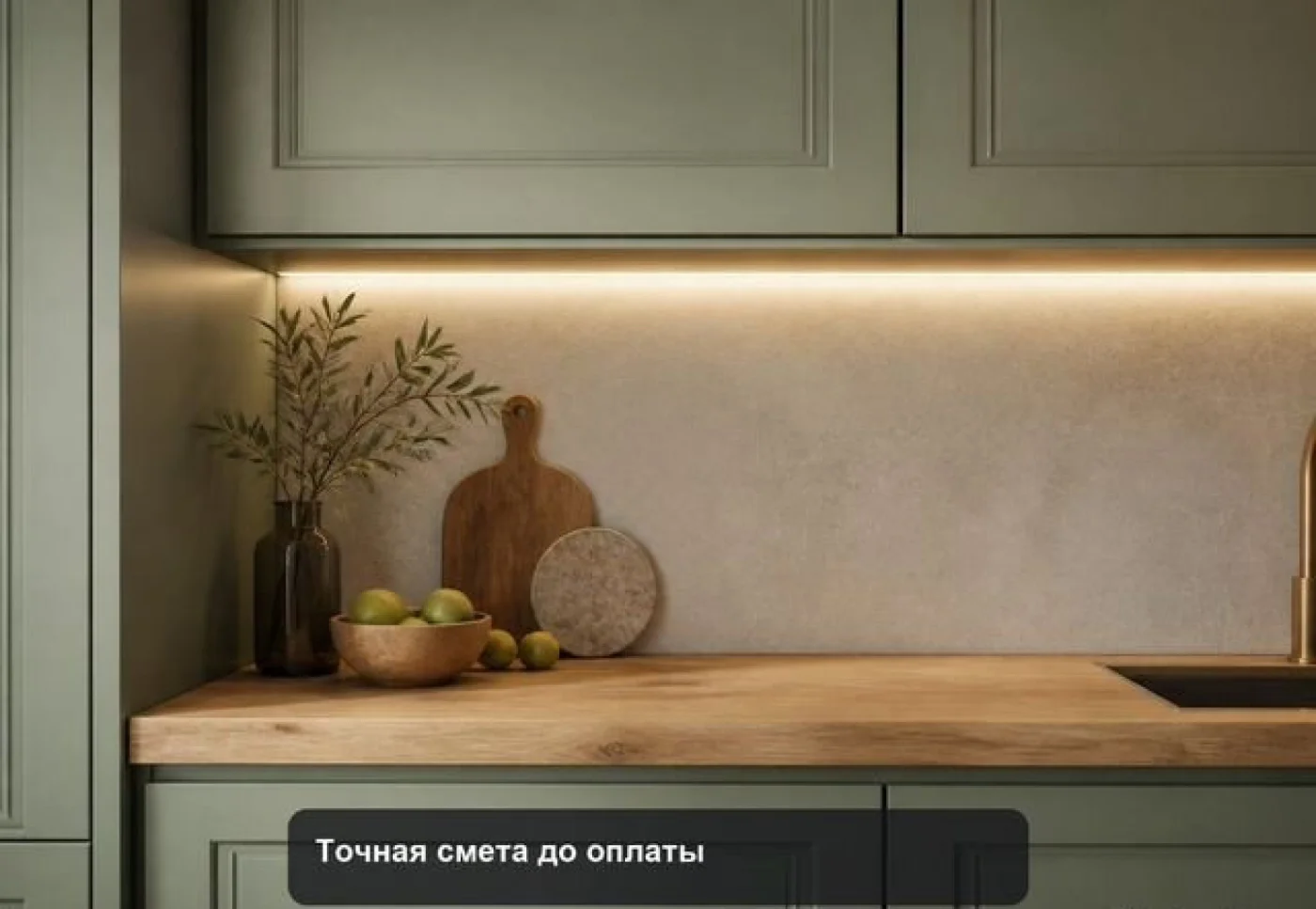 Кухня Орех на заказ под размер с островом МДФ