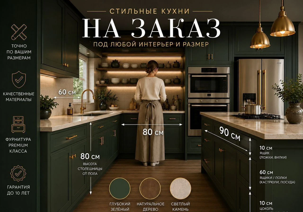 Кухонный гарнитур Санторини на заказ 4