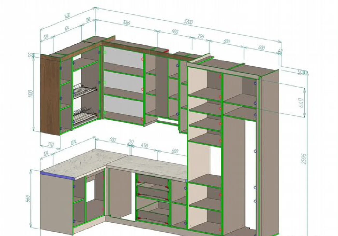 Кухни на заказ под ключ с доставкой и монтажом