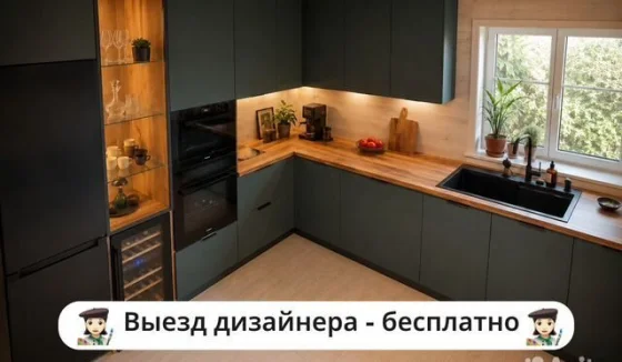Кухня на дачу на заказ: МДФ фасады, угловая, в рассрочку