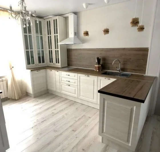 Угловая кухня мдф на заказ с замером