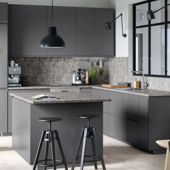 IKEA Фронтальная панель ящика, темно-серый, 60x40 см voxtorp 59.6 x 39.7